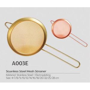 Buy cheap Colored pointed ear stainless steel frying strainer with handle s.s fine mesh strainer from wholesalers