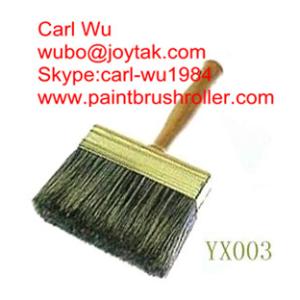 Buy cheap Natural pure bristle Chinese bristle synthetic mix shed fence paint brush wood handle plastic handle 4 inch WB-005 product