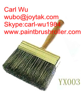 Quality Natural pure bristle Chinese bristle synthetic mix shed fence paint brush wood handle plastic handle 4 inch WB-005 for sale