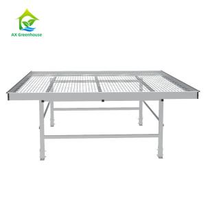 China 30*60mm Steel Mesh Commercial Greenhouse Tables Seedbed Nursery Rolling Benches on sale