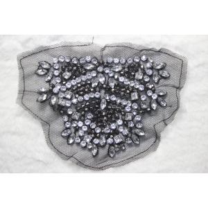 Buy cheap Fashion beaded trim beaded patch embroidery lace with beads product