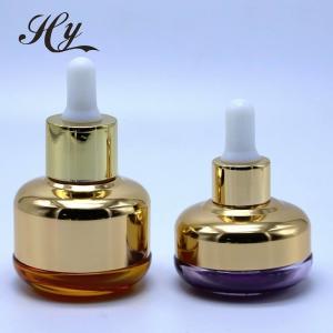 Buy cheap Flat Shoulder Essential Oil Dropper Bottle Electroplating 2Oz Tincture Bottles from wholesalers