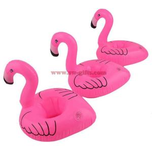 Mini Flamingo Floating Inflatable Coasters Drink Cell Phone Holder Stand Pool