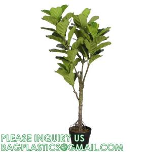 Buy cheap Artificial Fiddle Leaf Fig Tree/Faux Ficus Lyrata for Home Office Decoration, Ships in Silvery Gray Planter from wholesalers
