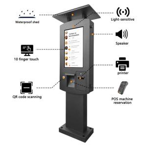 Buy cheap Black Color 32" Durable Outdoor Kiosk Thermal Printer QR Code Scanner Parking Payment Terminal from wholesalers