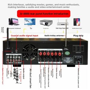 SR-8800 5.1 Channel Home Amplifier with Private Mold and OEM Brand Customization