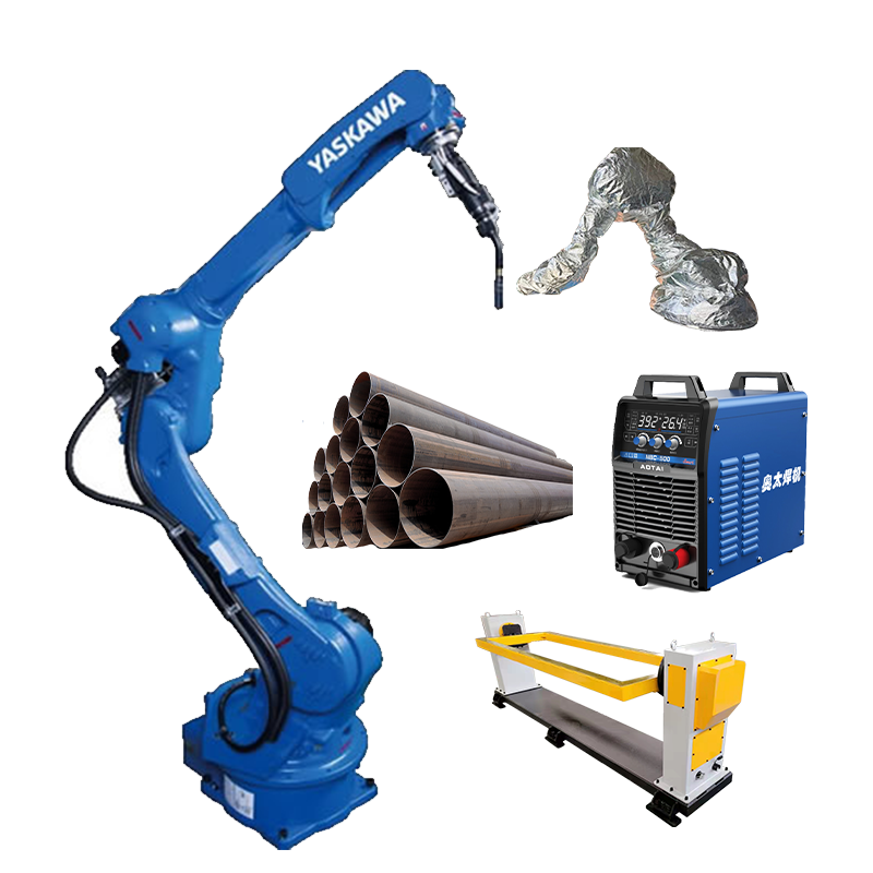 China AR2010 YASKAWA Industrial Welding Robot Arm Payload 12kg Steel Factory Welding Automation Workstation With Welding Machine And Torch on sale