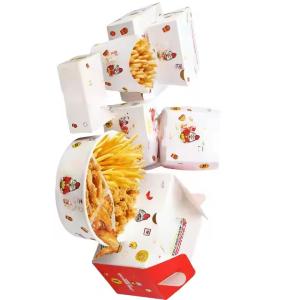 Buy cheap Wholesale Custom Eco-Friendly Recyclable Kraft Box for Fast Food Burger Fries Chicken from wholesalers