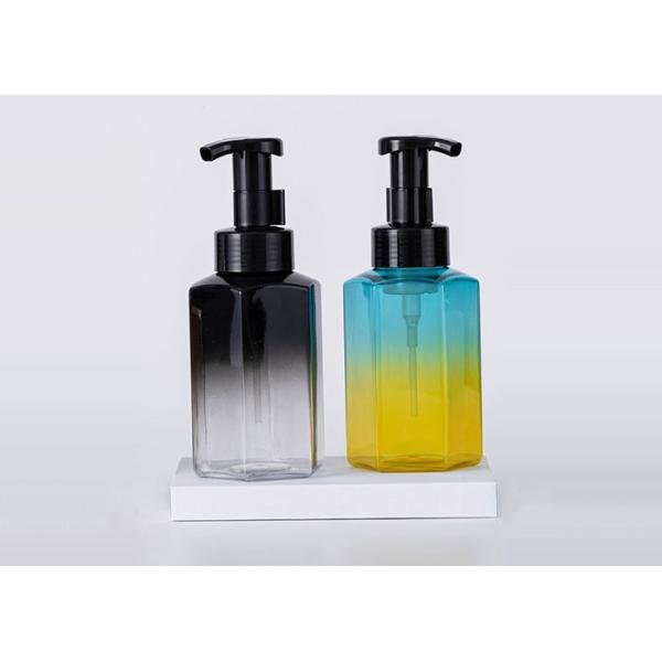 Quality 10.14oz Flat Shape PET Foaming Bottle For Shampoo And Hand Sanitiser for sale