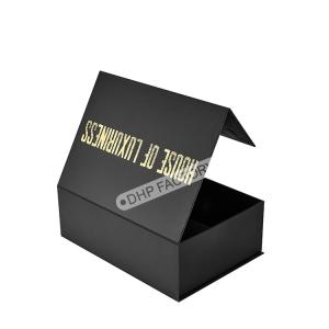 Premium Matte Black Magnetic Rigid Boxes Custom Apparel Packaging Box