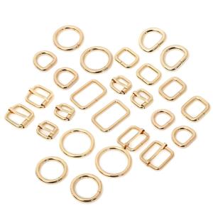 Square Antioxidant Metal D Rings Gold Tearproof Rustproof For Luggage Belts