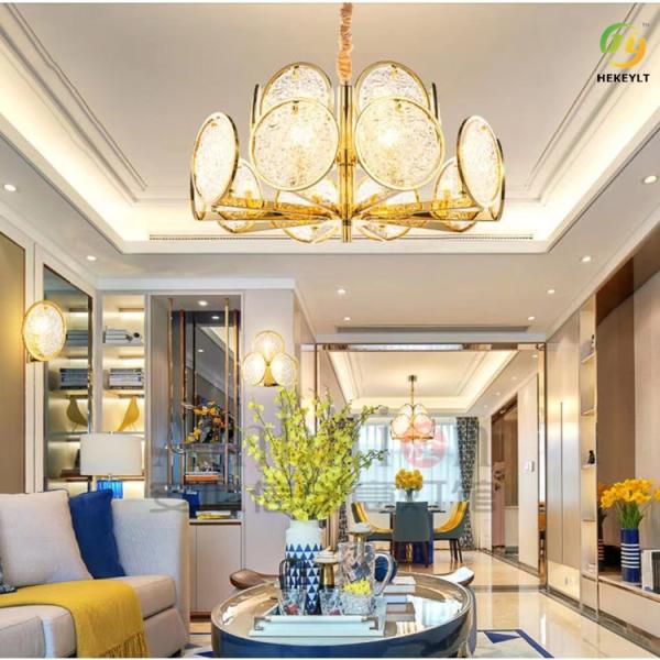 Quality E14 Luxury Crystal Candle Chandelier Postmodern Water Ripple Living Room for sale