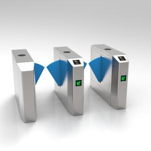 Buy cheap SS304 Flap Barrier Gate Biometric Recognition Construction Site Security Turnstiles from wholesalers