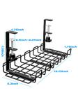 Under Desk Cord Organizer and Clamp Mount System for Tidy Cable Management 43*10