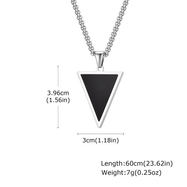 Quality 7g Enamel Stainless Steel Triangle Pendant for Men with private customization,Simple and Modern for sale