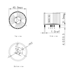 Vertical Common Mode Choke Coil with Toroidal Mn-Zn Ferrite Core in Solar and