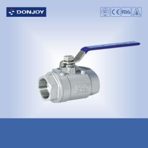 Buy cheap SS304 2 Peice Sanitary Ball Valve With manual plastic handle from wholesalers