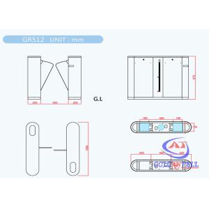 Buy cheap Pedestrian waist height turnstiles remote controls wireless alarm system from wholesalers