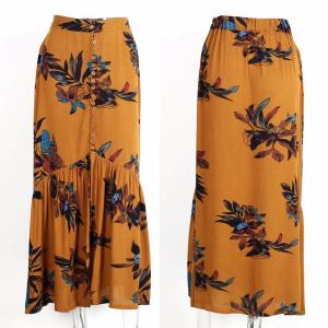 Buy cheap 2018 New design high waisted print long skirts from wholesalers