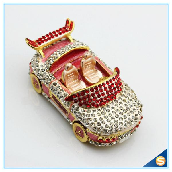 Quality Full Crystal Car Shape Trinket Box Charm Home decoration Trinket Box SCJ184 for sale