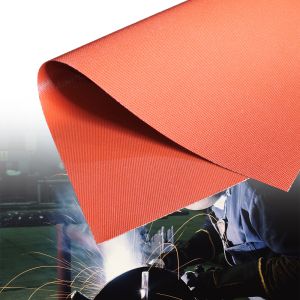 Buy cheap Double Sided E-Glass Silicone Coated Fiberglass Fabric Fireproof High Temperature Resistance 50 m / 100 m Roll from wholesalers