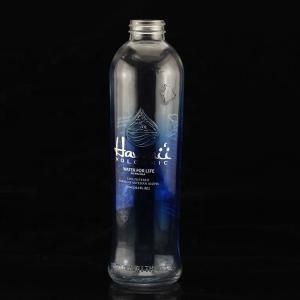 Fancy Screen Printing Round Shape Blue Vodka Bottle for Industrial of Liquor and
