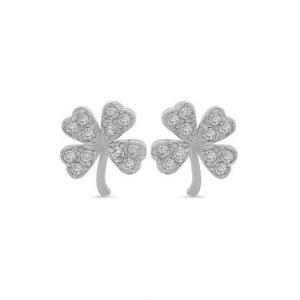 Buy cheap 18K Gold Plated 925 Sterling Silver Clover Stud Earring from wholesalers