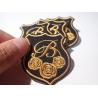 Buy cheap Eco Unique Style Custom Embroidered Patch Gold Rose Raised Effect from wholesalers