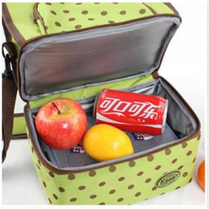 Green Travel Insulated Cooler Bags Keep Food Cold With Adjustable Shoulder Strap