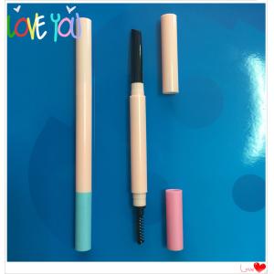 Buy cheap OEM customized color 10x140mm plastic double head eyebrow pencil with different nib from wholesalers