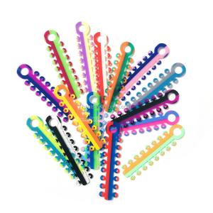 Buy cheap Bicolor Latex Free Orthodontic Elastic Ligature Ties with 20 Sticks per Pack for Secure Archwire Engagement from wholesalers