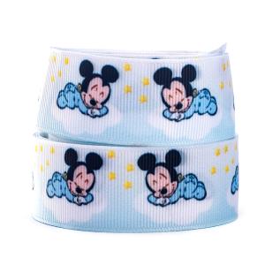 Custom Anime Characters Logo Heat Transfer Printed Polyester Satin Ribbon