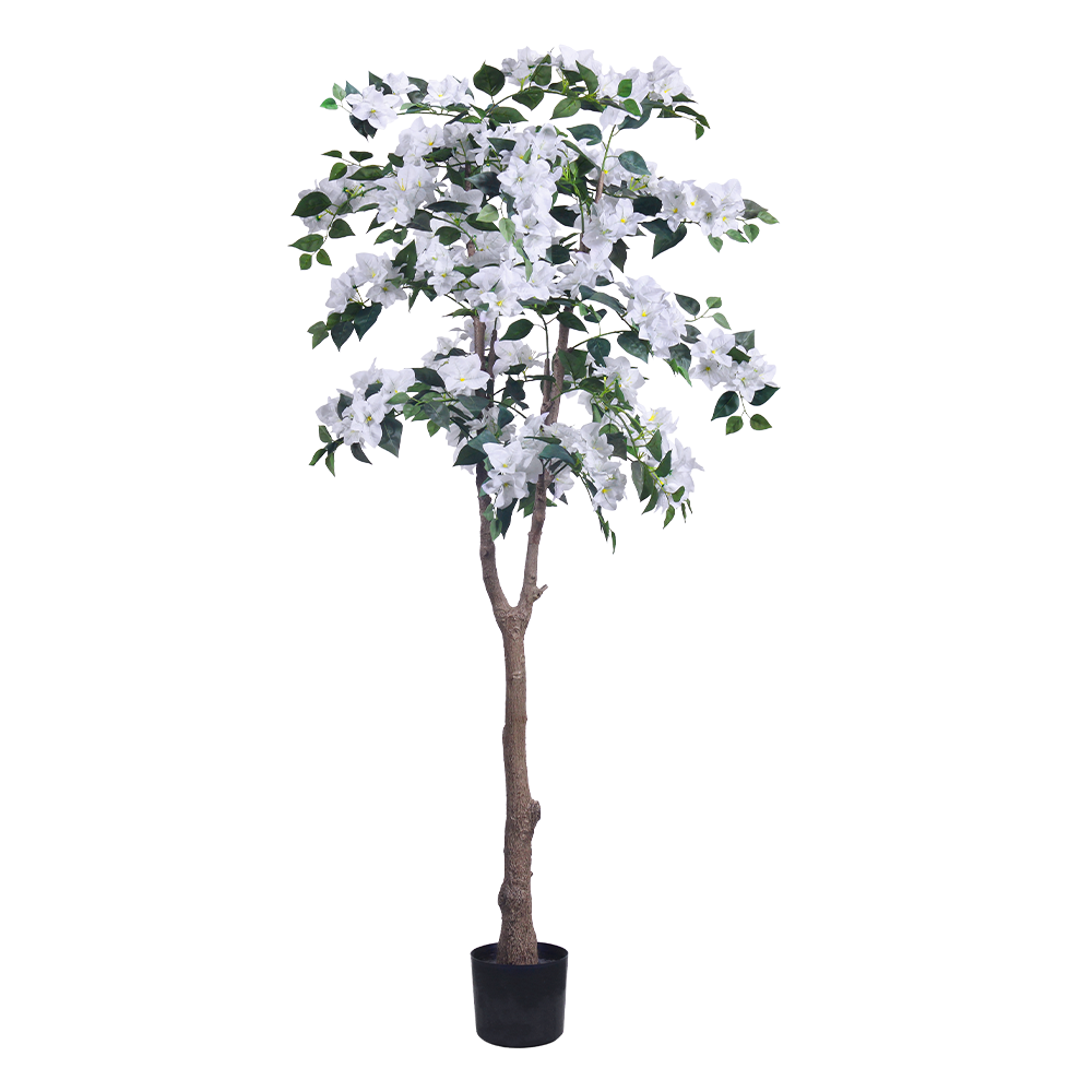 China Manufacturer Bougainvillea Tree Artificial Plant With white Flower For Home Office Mall Decor