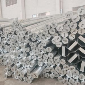 Buy cheap Hot Roll Steel Q355 35FT Electric Pole with 500KGF Load Octagonal Shape Galvanized Surface from wholesalers