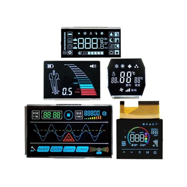 Buy cheap Custom LCD Display Module 8 Digit 7 Segment Display with Black Background LCD Size TN VA Black Monochrome LCD Screen from wholesalers