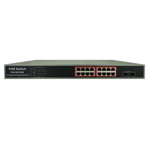Buy cheap Latest POE-S0216GB 16x1000Mbps PoE + 2xGigabit SFP Uplink IEEE802.3af/at PoE Switch (Built-in 350W Power Source) from wholesalers