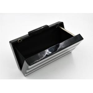 Buy cheap Resin Acrylic Formal Handbags And Clutches With White And Black Strip from wholesalers