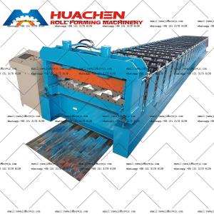 China 1.2mm Floor Ceramic Tiles Decking Floor Roll Forming Roof Sheet Making Machine on sale