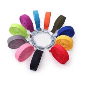 Buy cheap 2.5cm Elastic Hook And Loo Metal Buckle Polyester Heavy Duty Elastic Loop Fastener from wholesalers