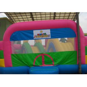 Inflatable obstacle course combo with bouncer , Colorful Kids Fun city