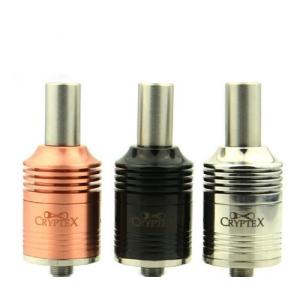 Buy cheap cryptex rda atomizer with ss/copper/black air holes rebuildable support one/dual coils from wholesalers