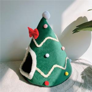Buy cheap Christmas Cat'S Nest Winter Warm Christmas Tree Dog Bed Bow Knot Yurt Cat'S Bed Feeling Nest Cushion Christmas Tree Cat from wholesalers