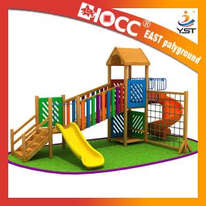 Buy cheap Rainbow Wooden Playground Equipment Galvanized Steel Pipe CE Approved from wholesalers