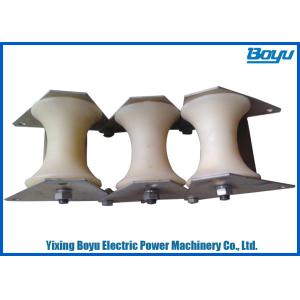 Buy cheap Conductor Stringing Blocks Triple Cable Pulley with Rated Load 10kN Linear and Angular from wholesalers