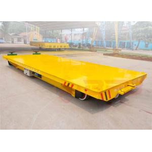 50t Stainless Plant Handling Auto Dumping Platform Trailer On Steel Rails