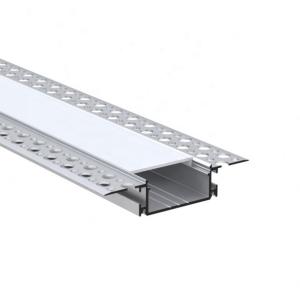 Buy cheap Plasterboard Drywall Aluminum Extrusions For LED Lights Transparent Cover from wholesalers