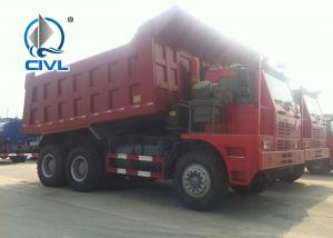 Buy cheap HOVA 60 Ton 6x4 Mining Heavy Duty Dump Truck for Transport , Red product