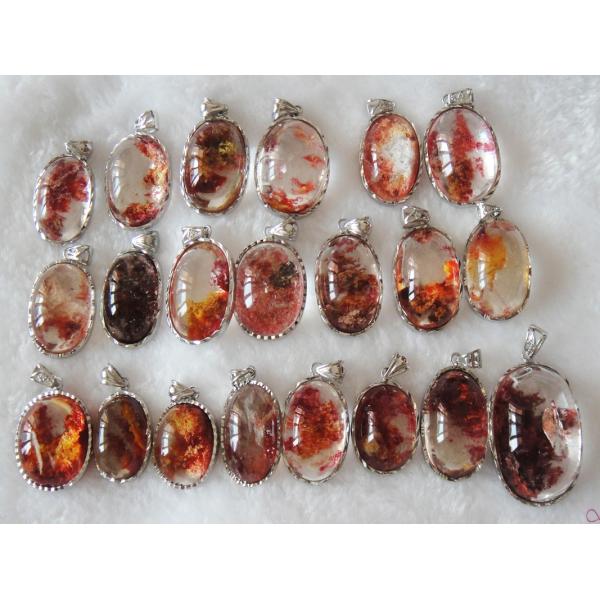 Quality Lanciashow Wholesale Natural Phantom Quartz Crystal Gemstone Pendant for sale