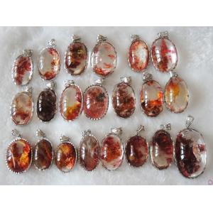 Buy cheap Lanciashow Wholesale Natural Phantom Quartz Crystal Gemstone Pendant from wholesalers