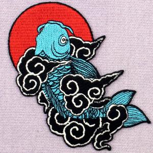 Buy cheap Koi Fish Embroidered Animal Patches from wholesalers